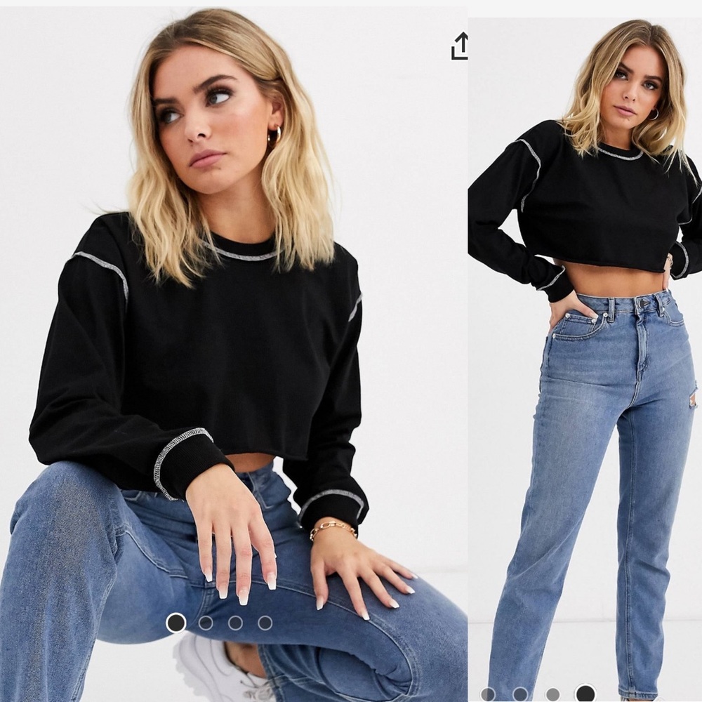ASOS long sleeve super crop top